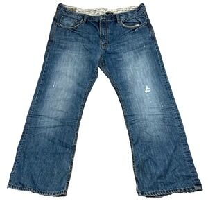 Baggy Buffalo David Bitton Jeans Mens 40x29 Blue Medium Wash Denim Straight Leg